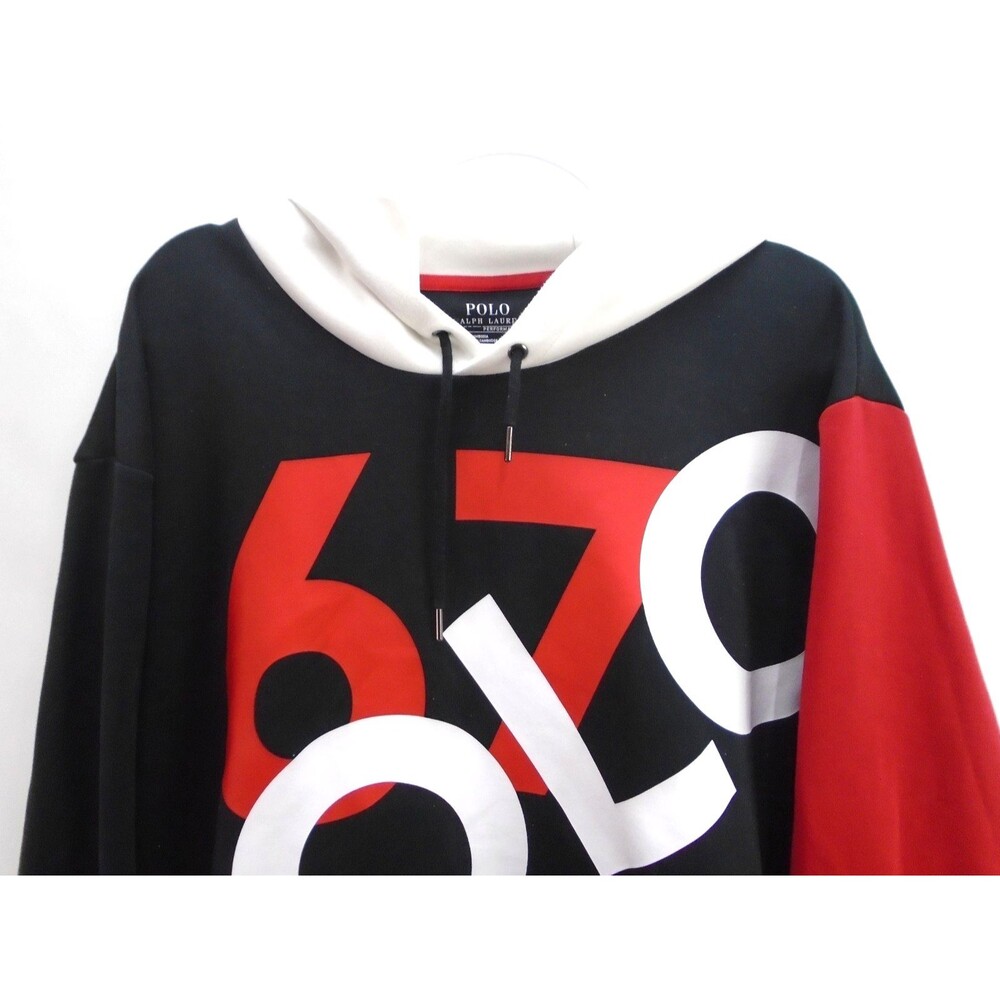 Polo Ralph Lauren Performance 67 Mens Size XL Big Graphic Logo Hoodie Sweatshirt - Picture 2 of 10